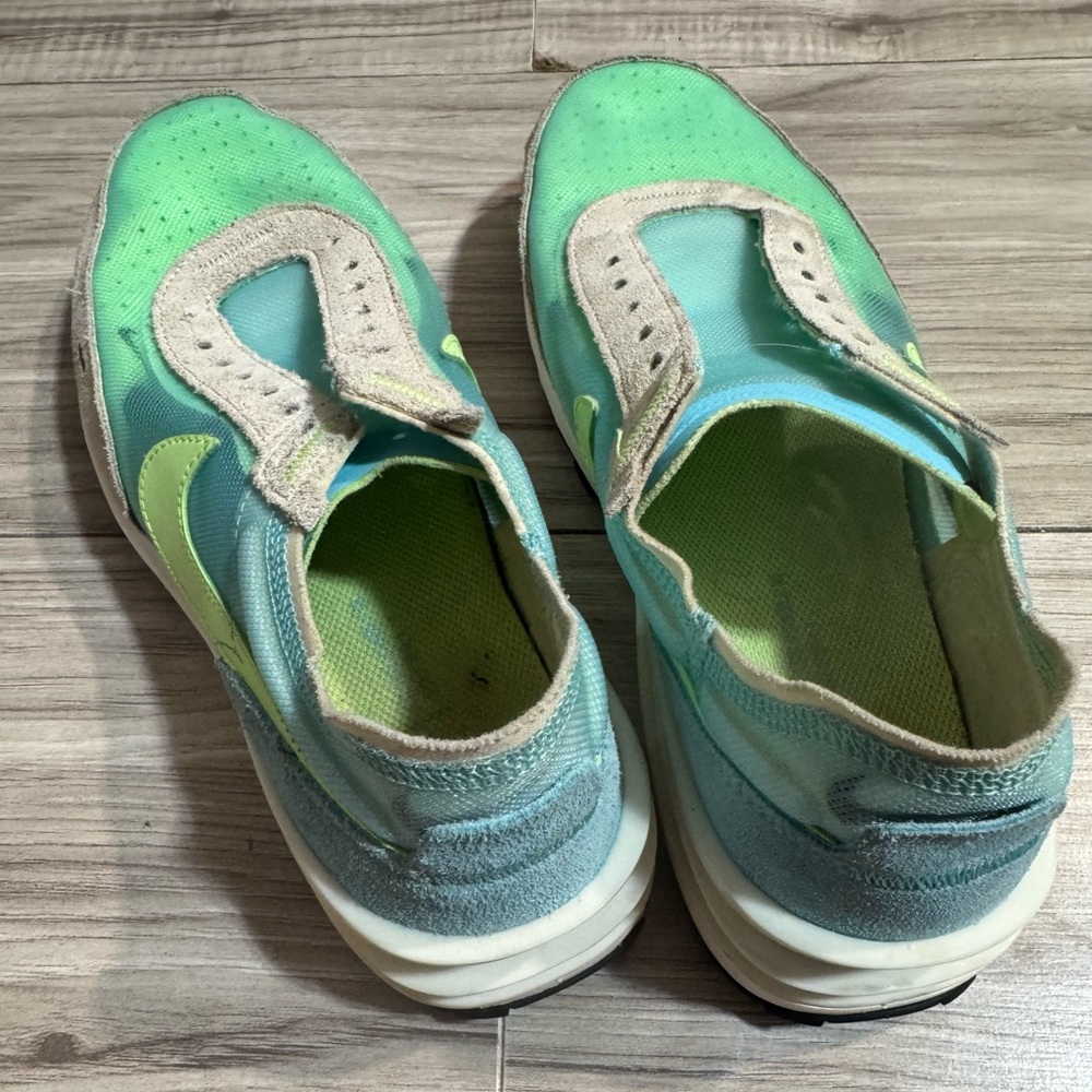 Nike Green and Blue Slip-On Sneakers